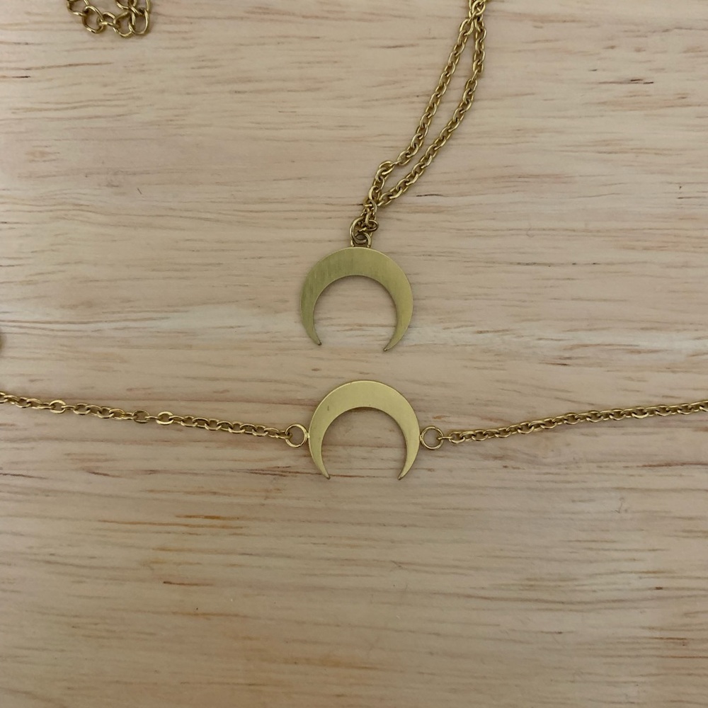 Moon necklace & bracelet set
